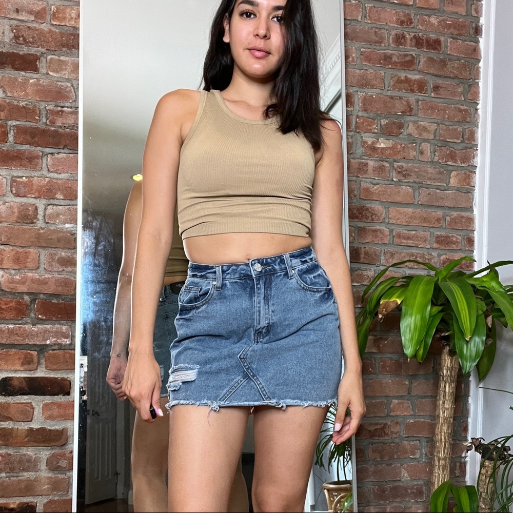 Denim Blvd- Mini Skirt Jean